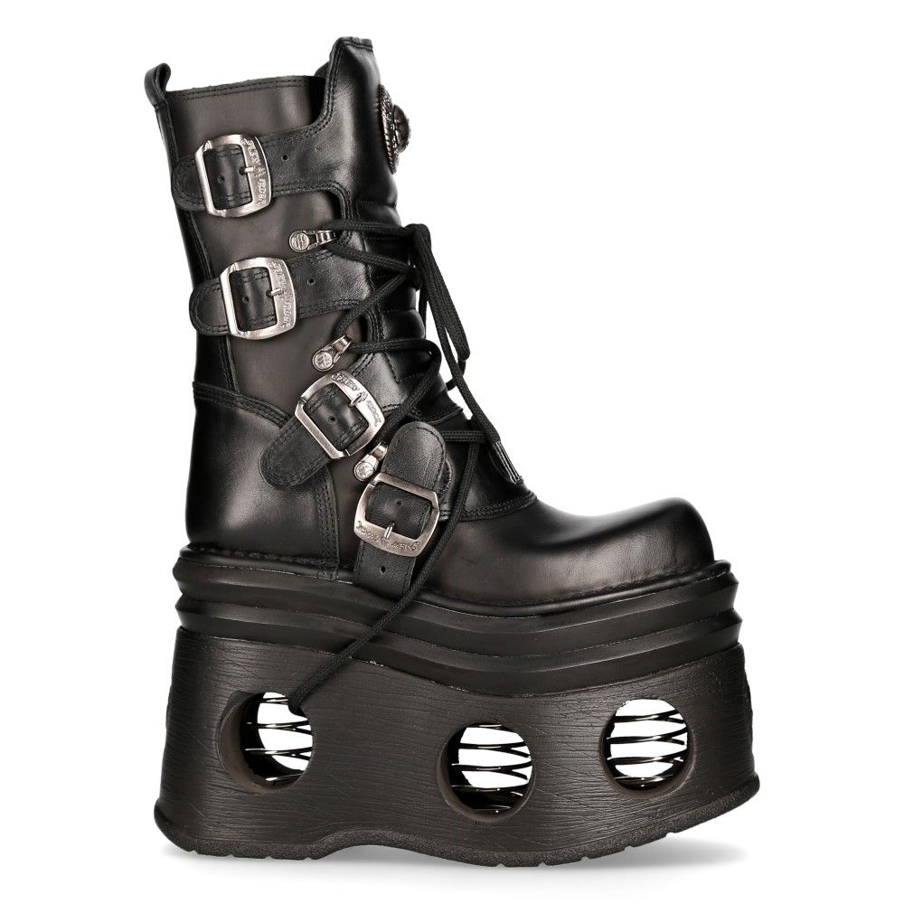 New Rock - M-373-S94 Plattformstiefel - Schwarz